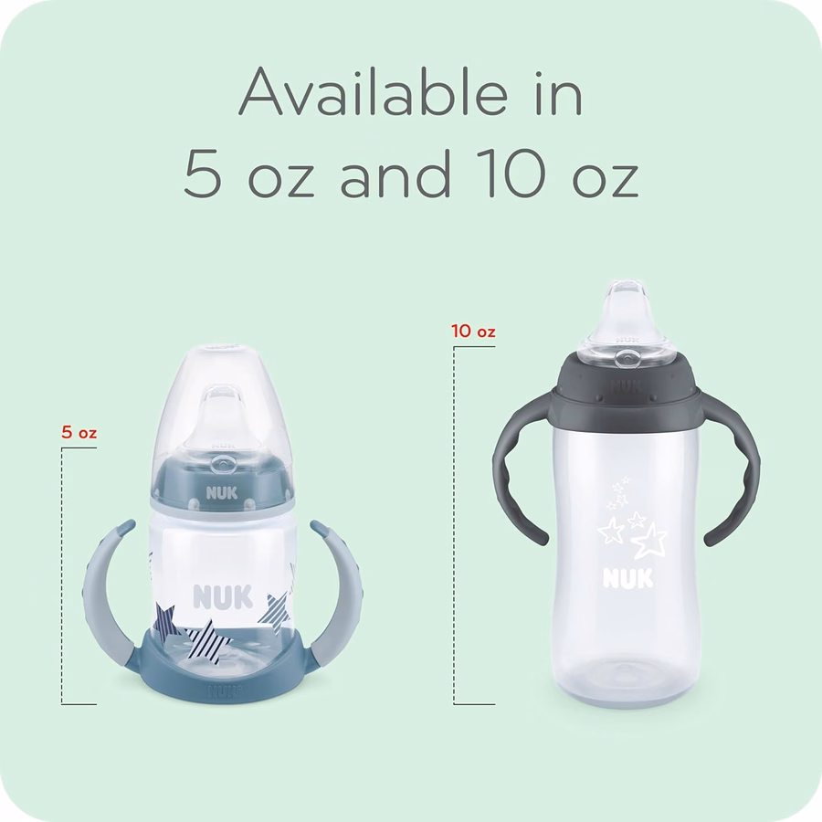NUK Disney Princess Large Learner Cup 10oz 2pk – BPA Free, Spill Proof Sippy Cup : Baby