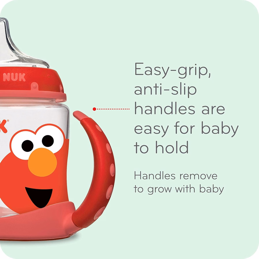 NUK Sesame Street Learner Cup, 5 Ounce Elmo – BPA Free, Spill Proof Sippy Cup : Baby