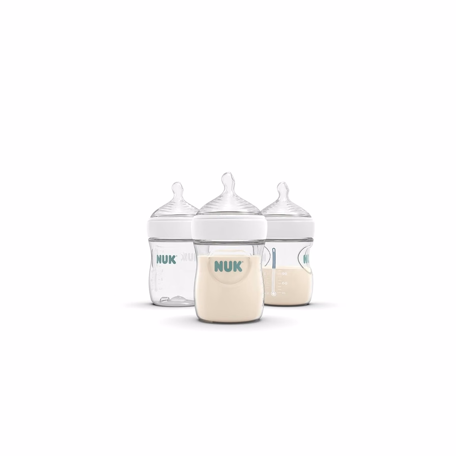 NUK Simply Natural Baby Bottle Nipples - Medium Flow Silicone Extra Soft Anti-Colic Air System BPA-Free Pack of 2 : Baby
