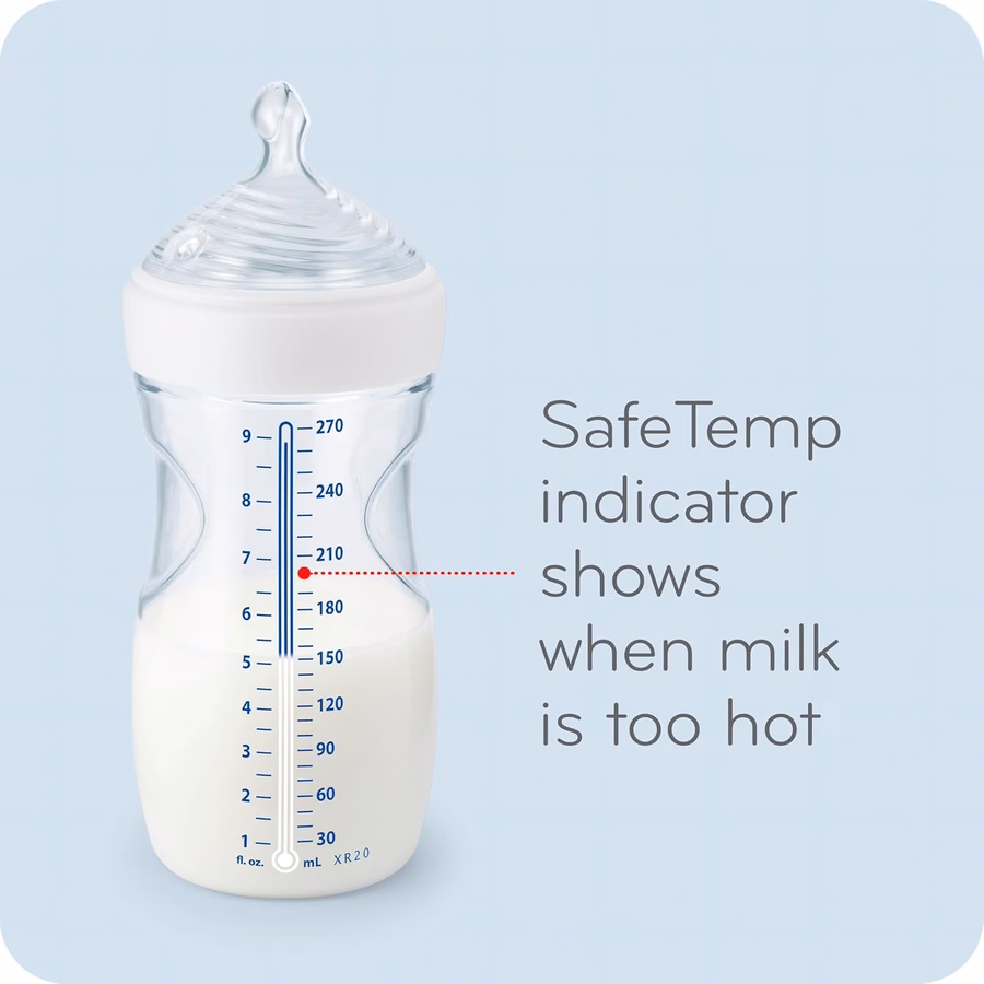 NUK Simply Natural Baby Bottle with SafeTemp : Baby