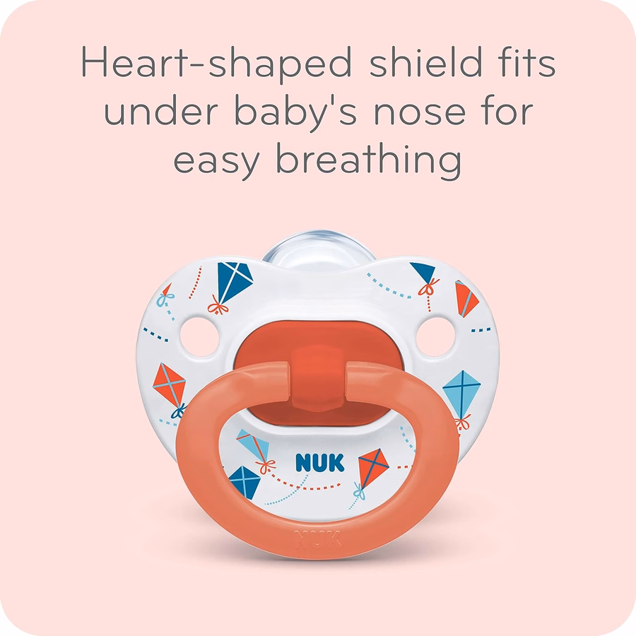 NUK First Choice Classic Orthodontic Baby Pacifier, 6-18 Months Baby Pacifier, Neutral, Baby Must Haves, 5-pack : Health & Household