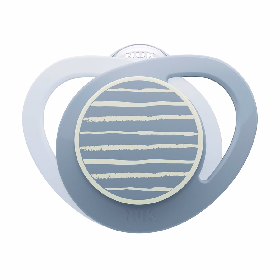 NUK Glow-in-the-Dark Orthodontic Pacifier with Heart-Shaped Shield, BPA-Free, fits 6-18 Months, 4-Pack : Health & Household