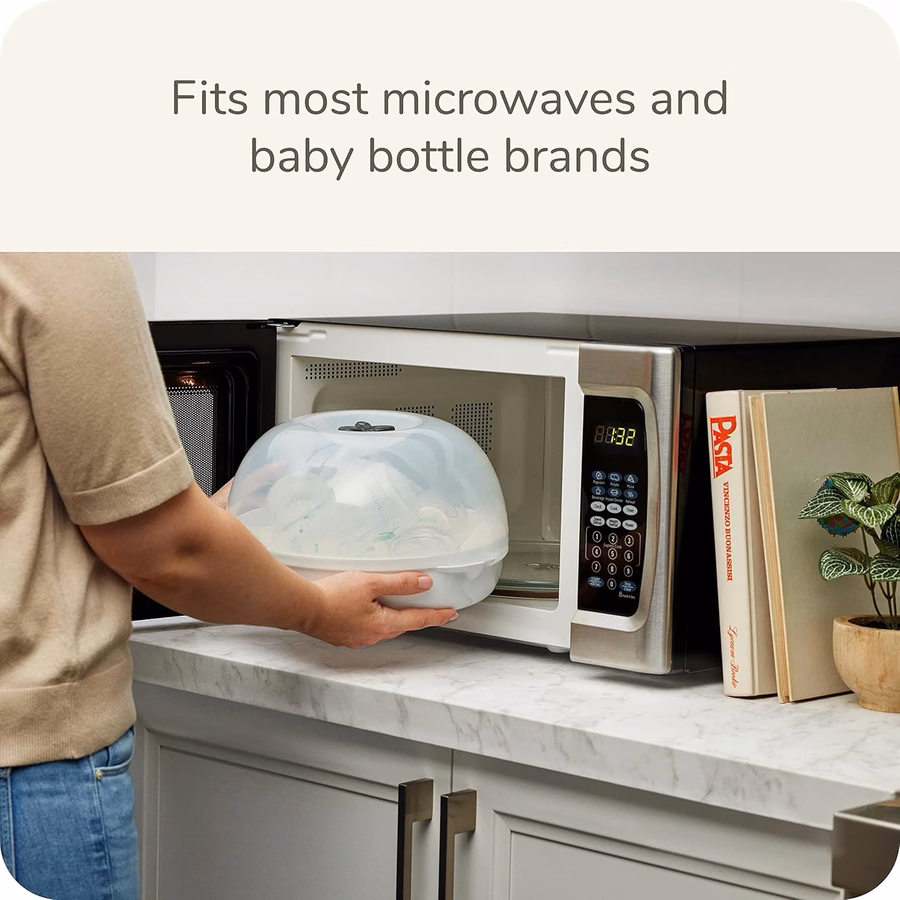NUK Micro Express Microwave Baby Bottle and Accessory Sterilizer, a Fast & Effective Sterilization, Using Natural Steam : Baby