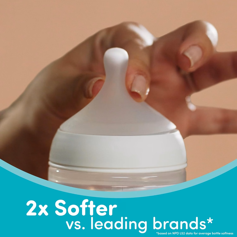 NUK Perfect Match 2-in-1 Natural and Anti-Colic 8oz Bottle with Adaptable Medium Flow Nipple, 2 Pack : Baby