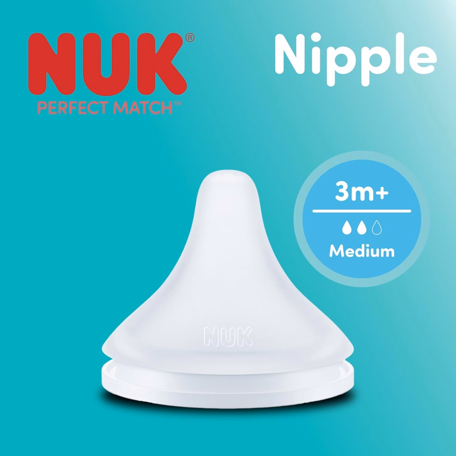 NUK Perfect Match, Medium Flow, Soft Silicone Nipple with Anti-Colic Vent, 2 Pack, BPA-Free : Clothing, Shoes & Jewelry
