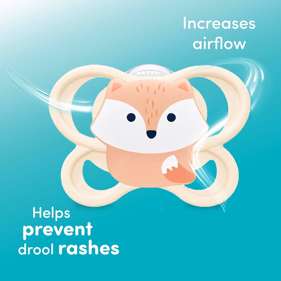 NUK Perfect Match Air Pacifiers, 6-18 Months, 4 Pack : Baby