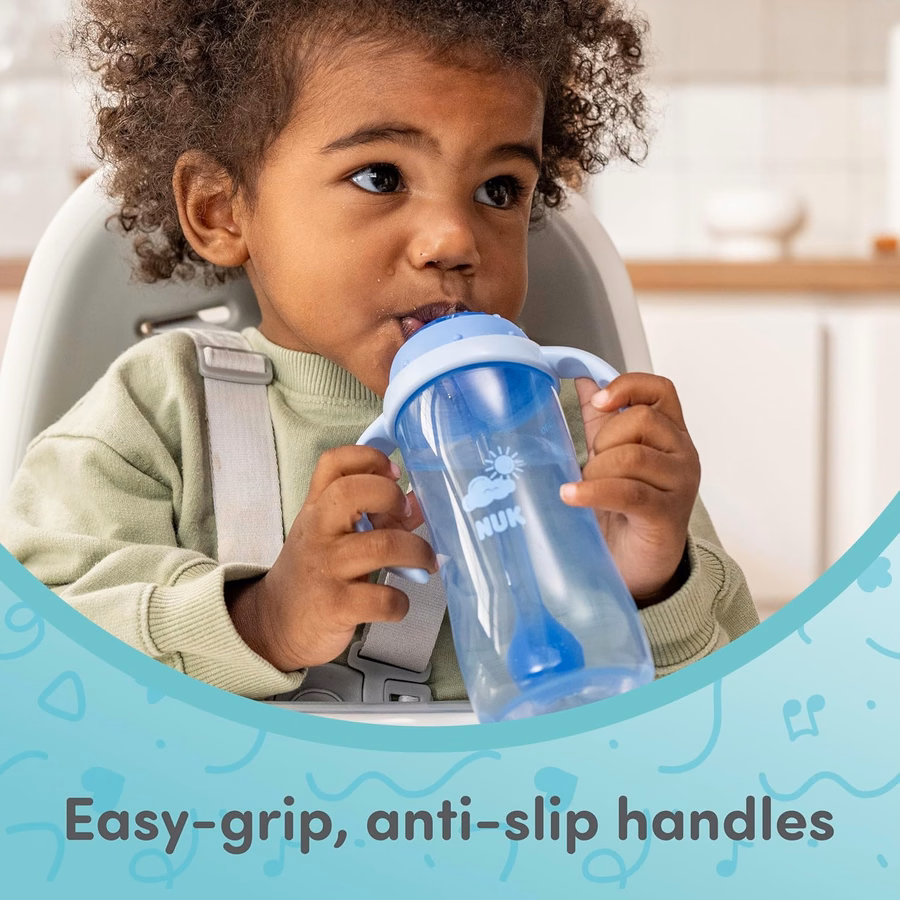NUK First Choice Ms. Rachel Learner Straw Sippy Cup, 10 oz. Baby and Toddler Cup with Straw, Spill Proof, 2 pack : Baby